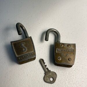 Vintage Slaymaker Rustless Pad Locks Set of 2